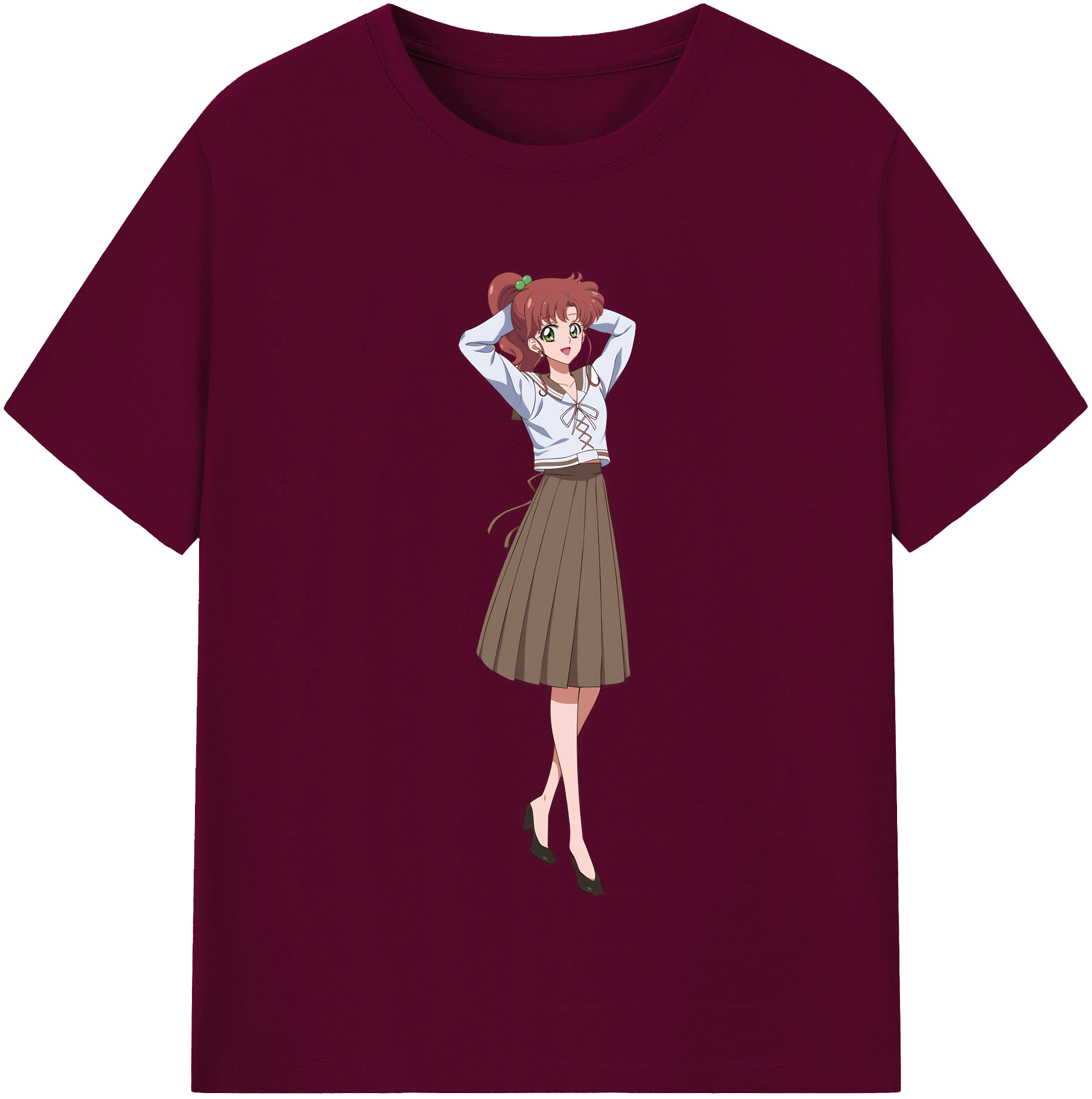 （画像用） 美少女戦士セーラームーン 木野 まこと きの まこと Sailor Moon Kino Makoto （セーラージュピター；Sailor Jupiter） レディースカジュアルプリントTシャツ（綿100％）